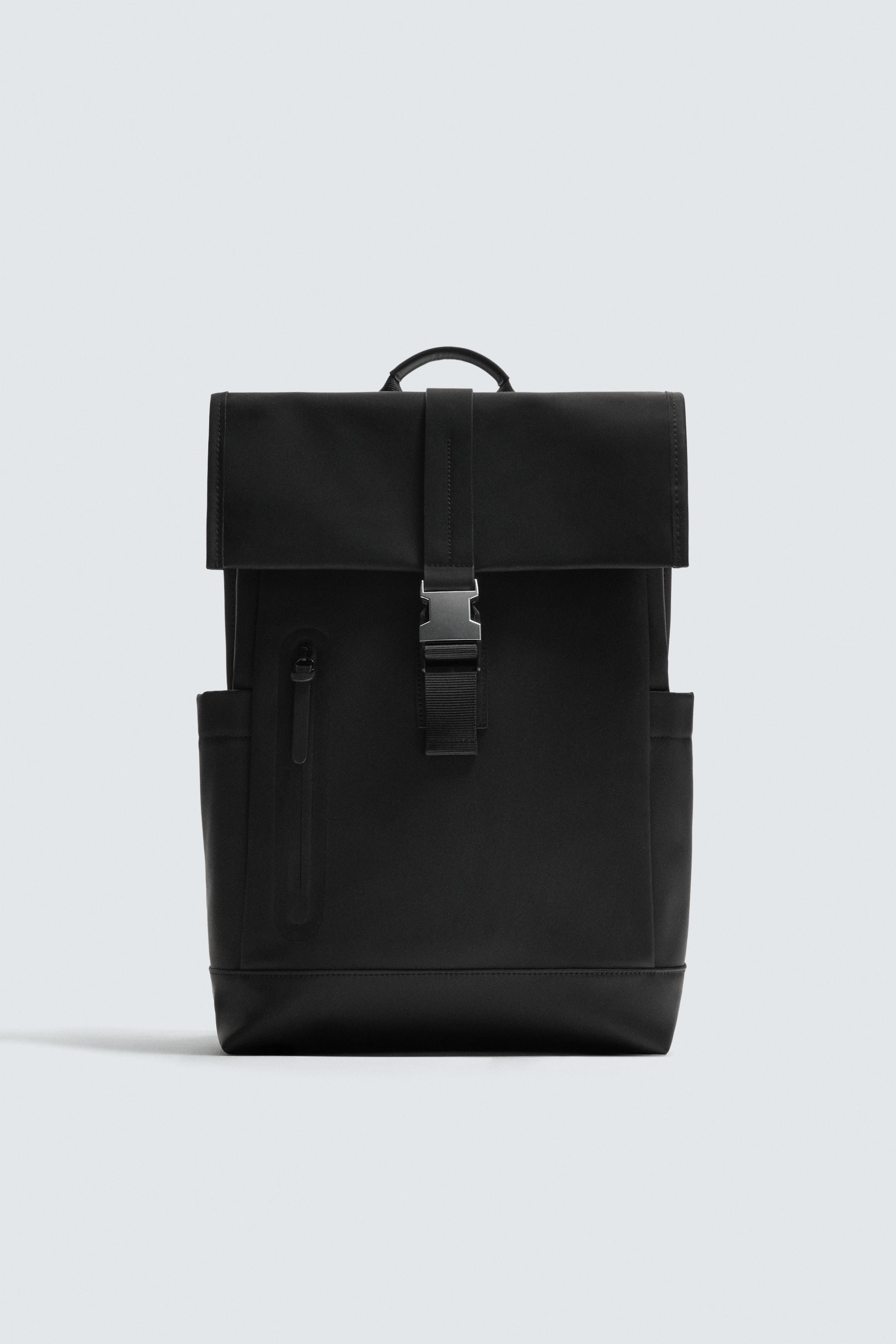 SAC À DOS EFFET GOMMÉ AVEC RABAT