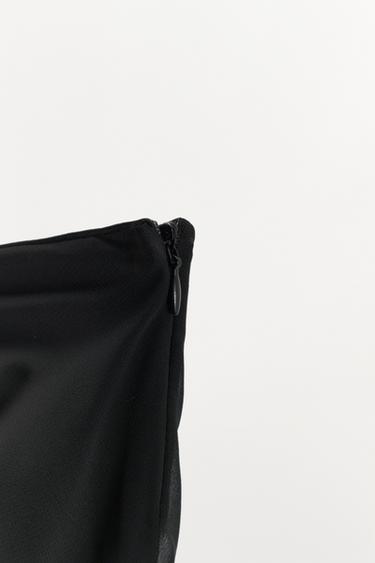 TOP BUSTIER EN MATIÈRES VARIÉES - Noir de Zara - Image 8