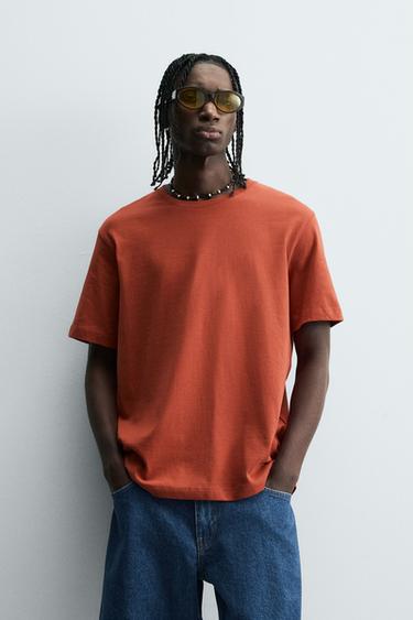 CAMISETA MEDIUM WEIGHT BÁSICA - Rojo de Zara