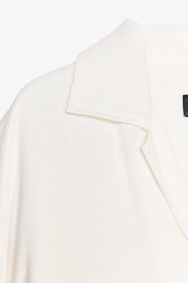 ZW COLLECTION OVERSIZE POCKET SHIRT - Oyster-white by Zara - Image 9
