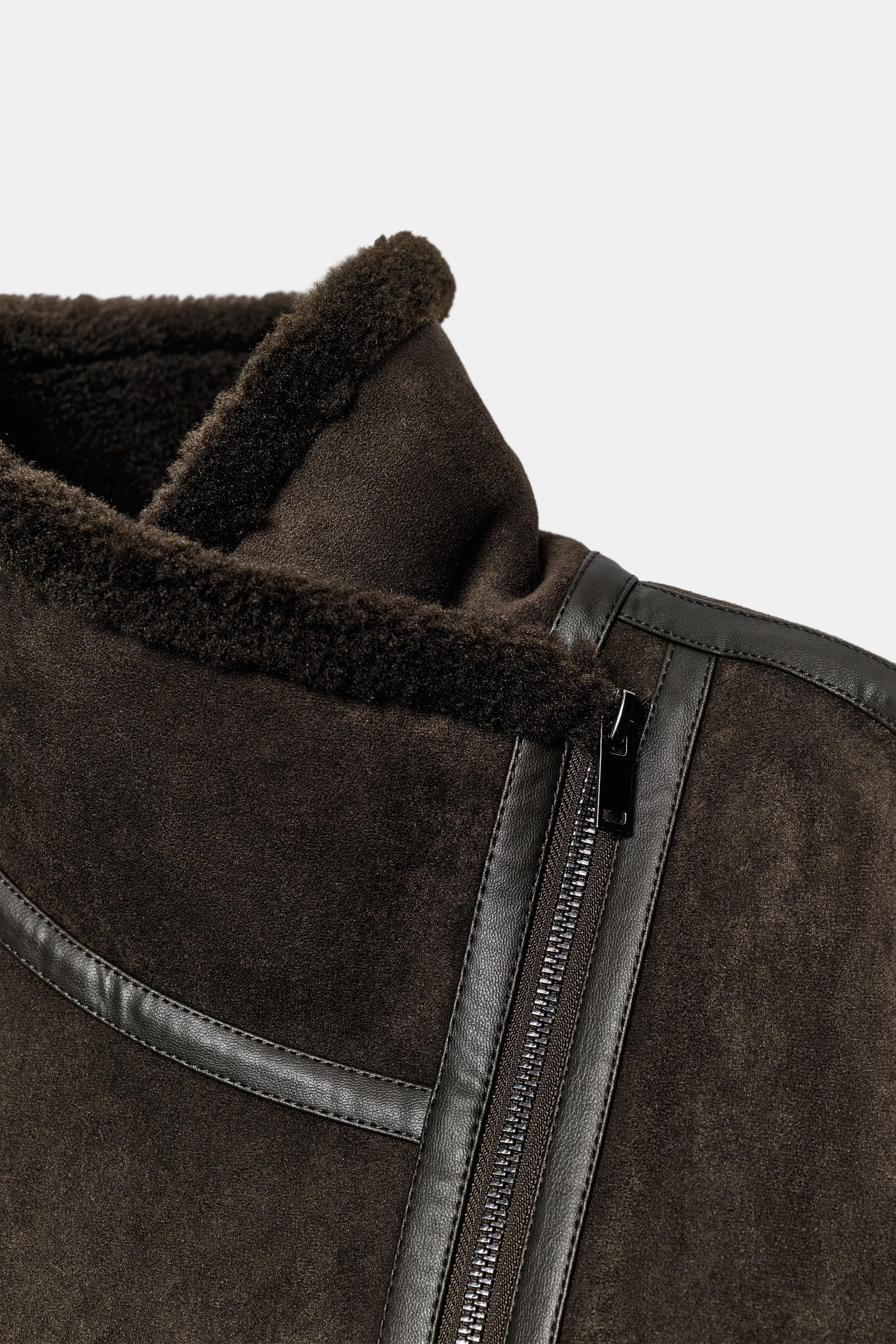 VESTE DOUBLE FACE EFFET FOURRURE ZW COLLECTION