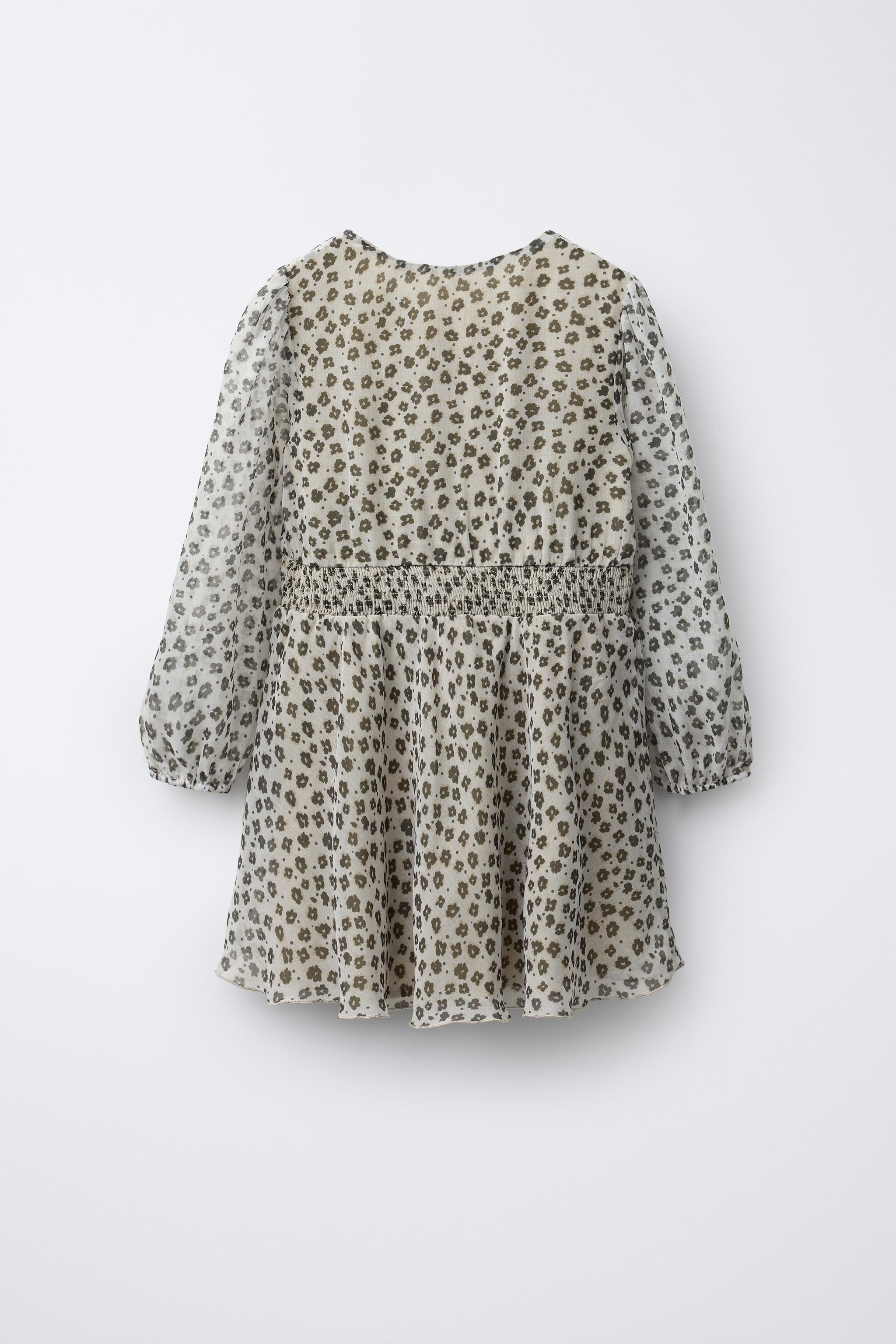 poara♬.*゜ FLORAL PRINT DRESSZ - Ecru | ZARA Canada