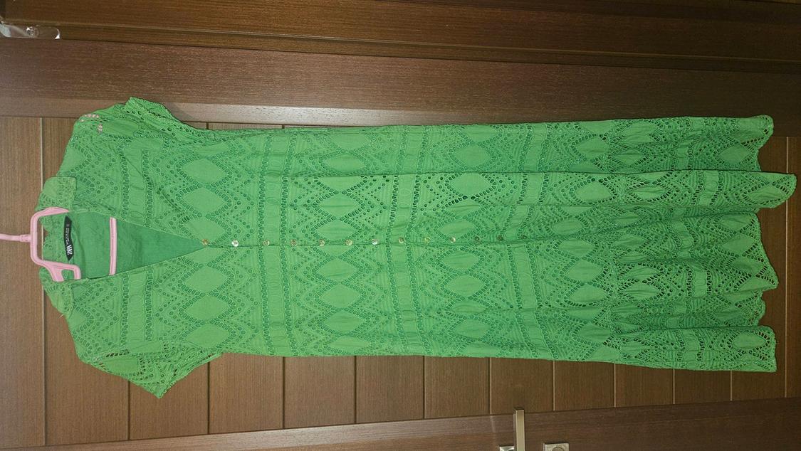 SHIRT DRESS WITH CUTWORK EMBROIDERY - Image 2