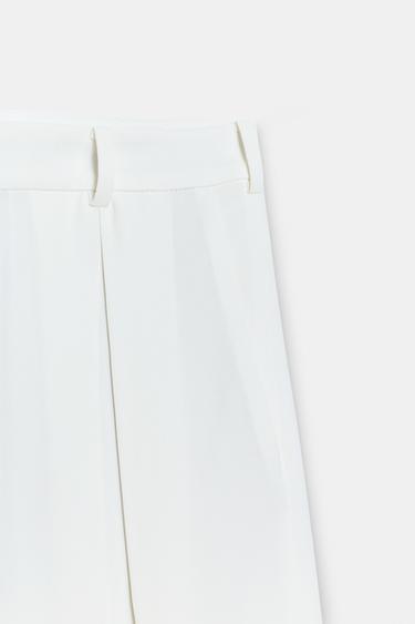 ZW COLLECTION FLOWING DARTED TROUSERS - Oyster-white by Zara - Image 6
