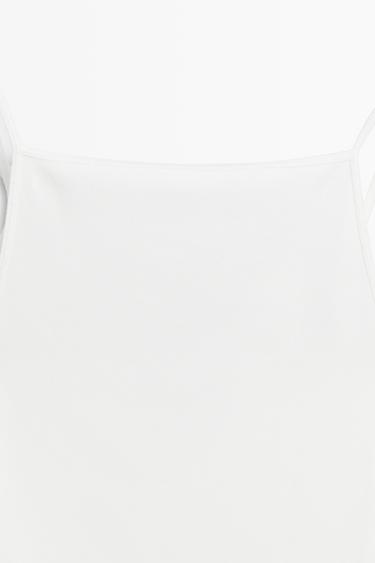 Cotton blend camisole top — White 2