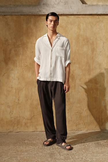 Zara 飄逸標準版襯衫 - 磨白色 - 圖片 0