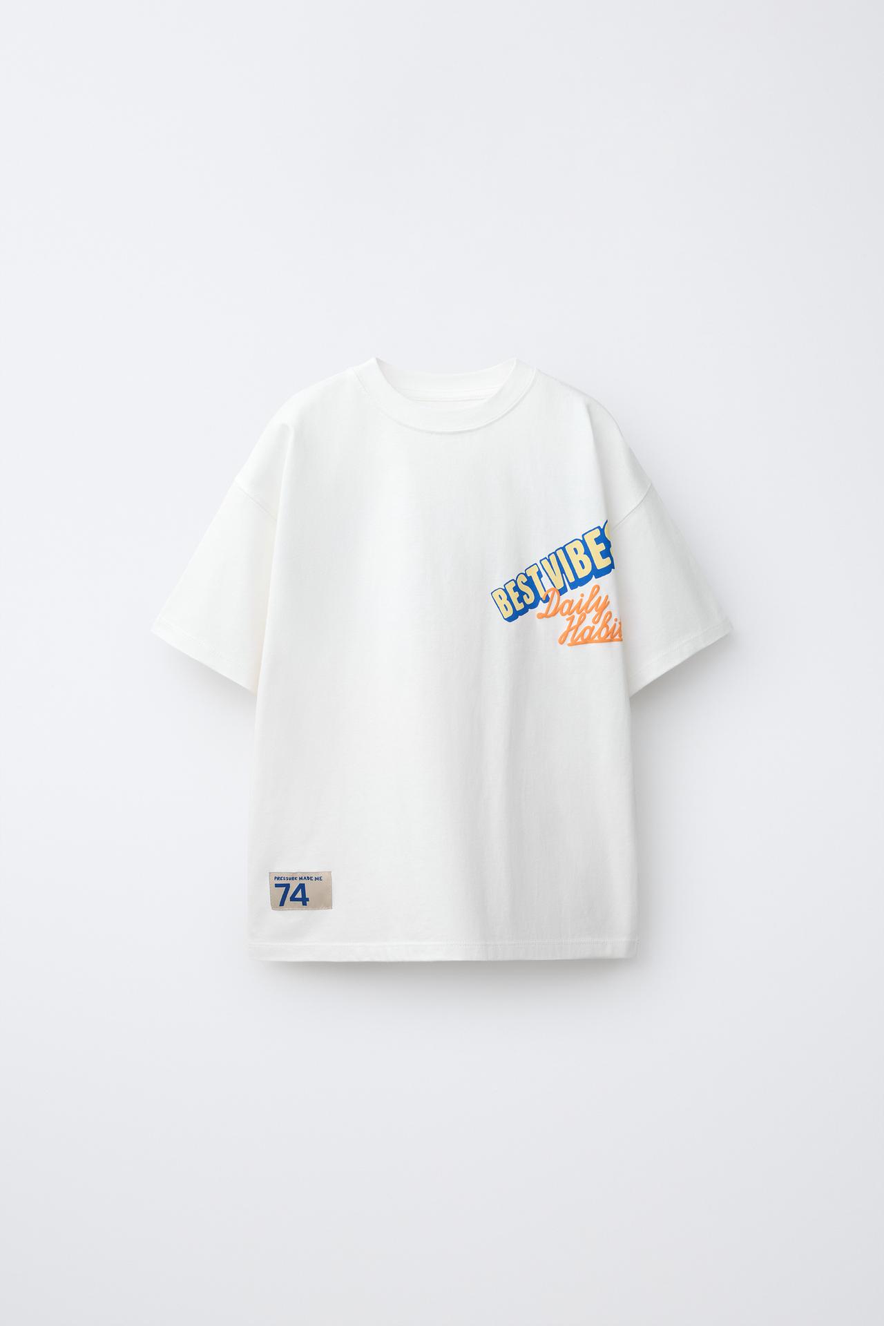 TEXT PRINT T-SHIRT — White