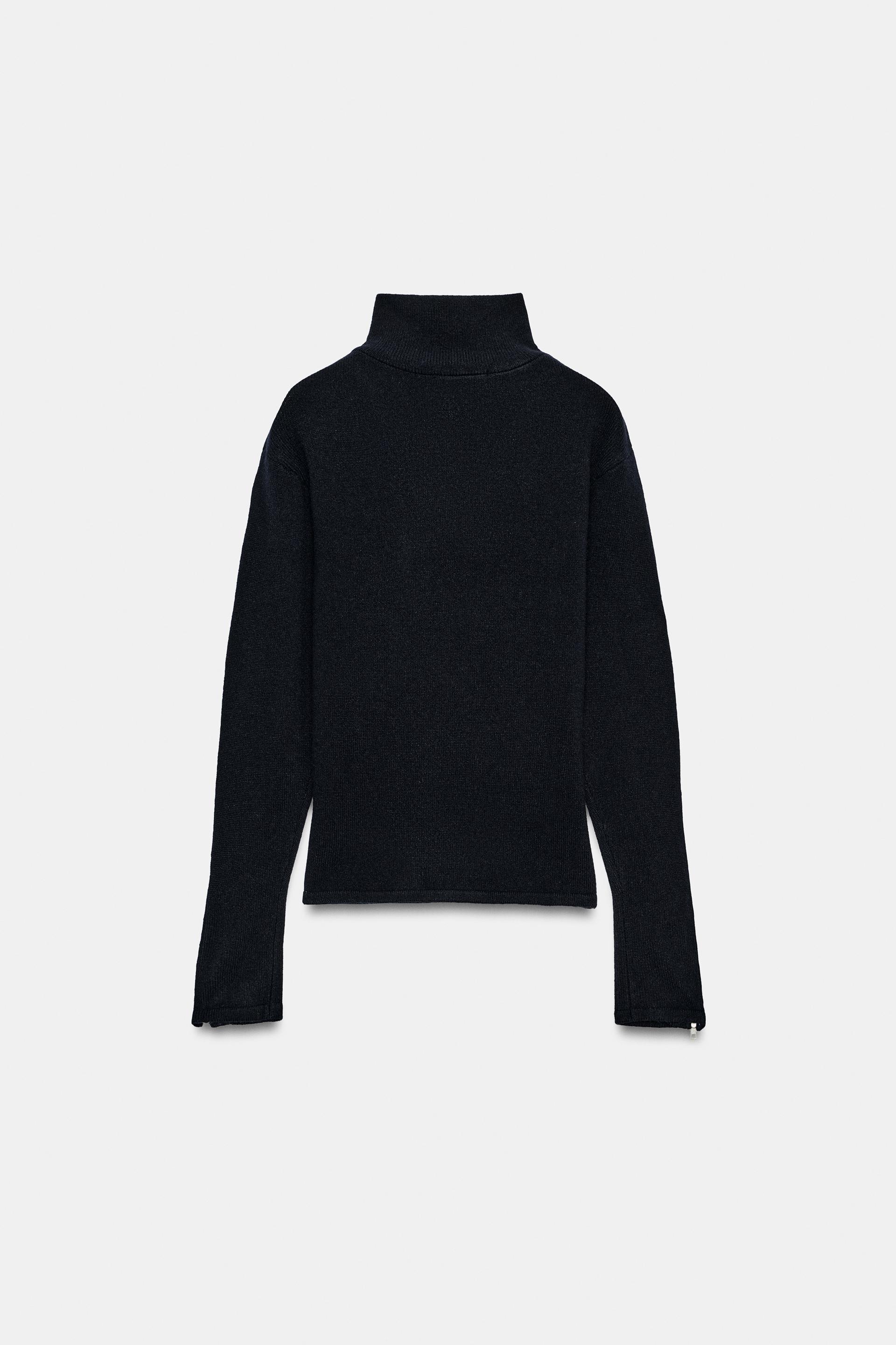 100% WOOL ZIPPER SWEATER thumbnail 6