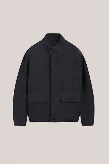 Zara Total look linen overshirt - LIMITED EDITION - Navy blue