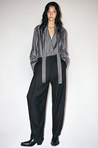 ZW COLLECTION WIDE-LEG PANTS — Black 1