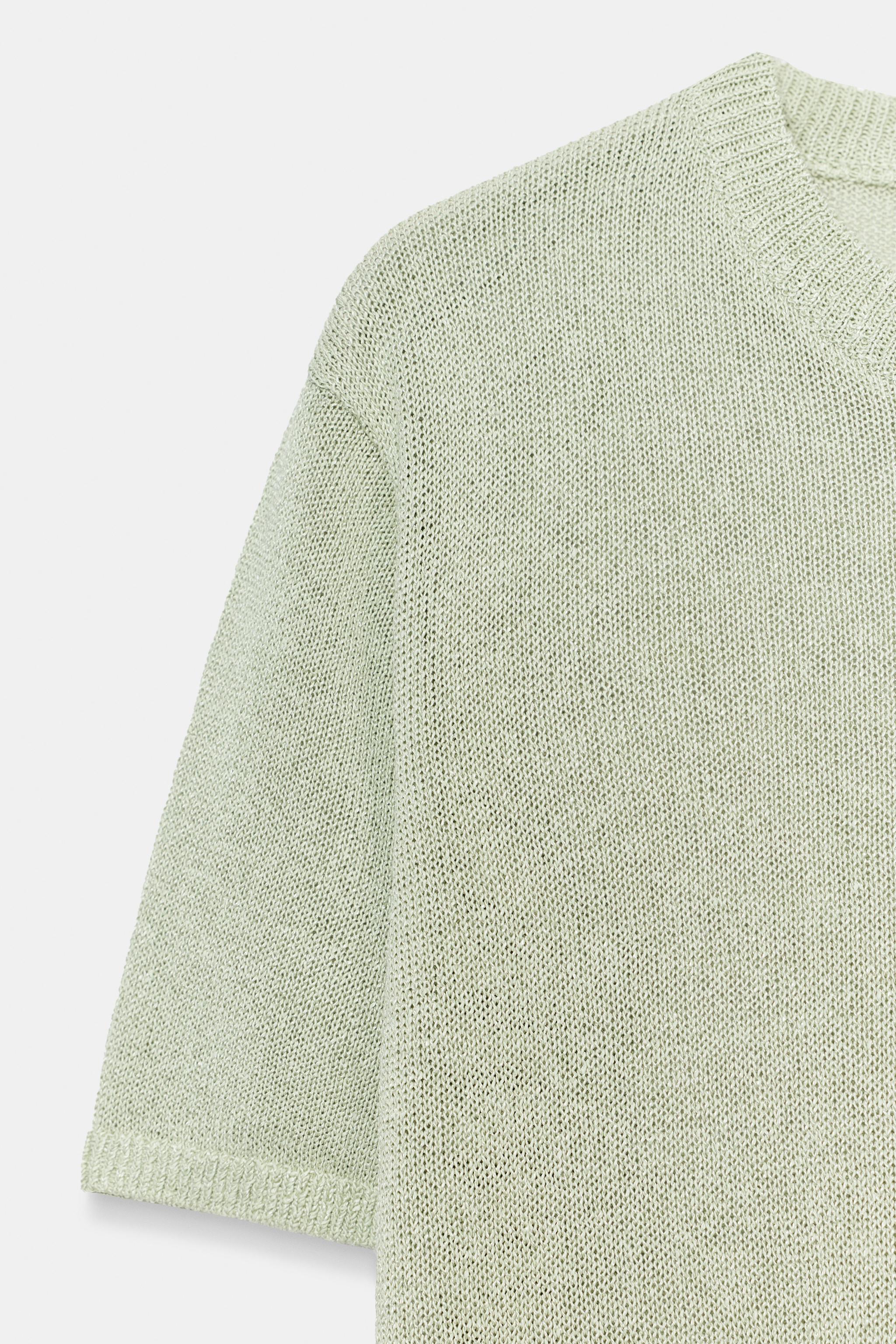 SHORT SLEEVE KNIT TOP