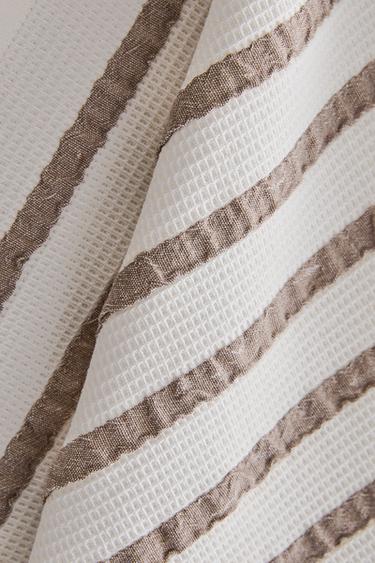 WAFFLE-KNIT TEA TOWEL - Brown by Zara - Image 2