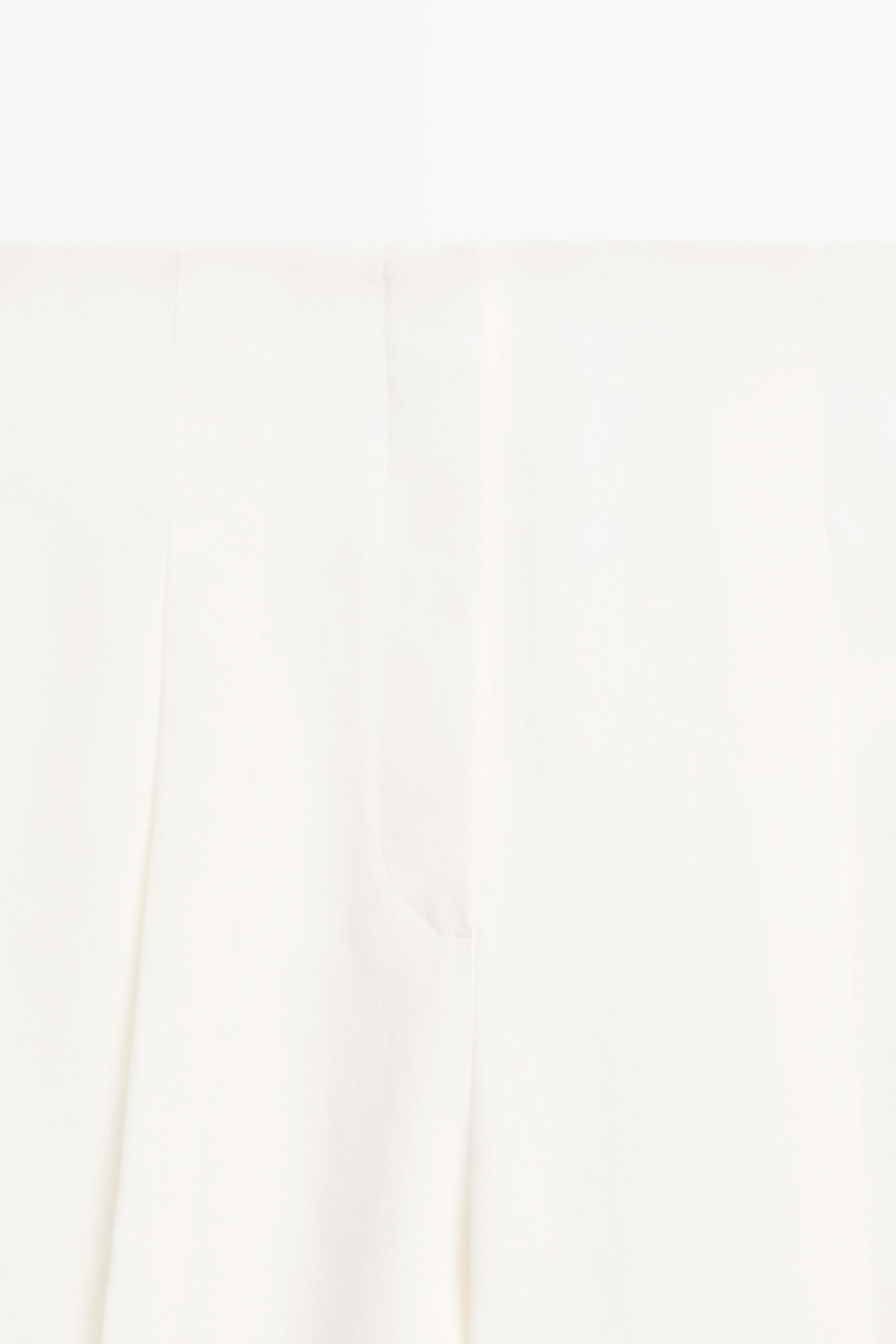 Linen trousers with darts — Oyster-white