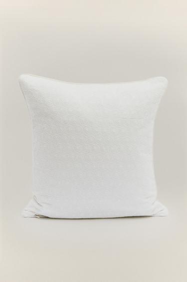 CUSHION COVER WITH FLORAL EMBROIDERY - white by Zara