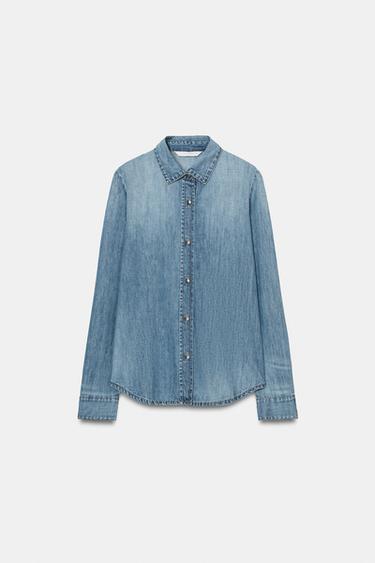 CHEMISE EN DENIM TRF - Bleu de Zara - Image 2