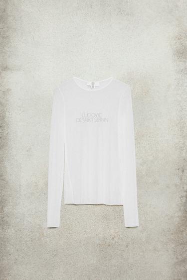 SHINY TEXT T-SHIRT LUDOVIC DE SAINT SERNIN x ZARA - White by Zara