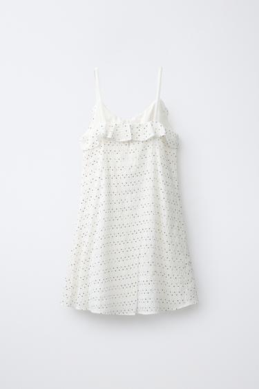 ROBE PAILLETTES VOLANT - Blanc cassé de Zara - Image 1