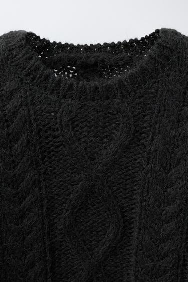 CHUNKY KNIT SWEATER - Anthracite grey by Zara - Image 2
