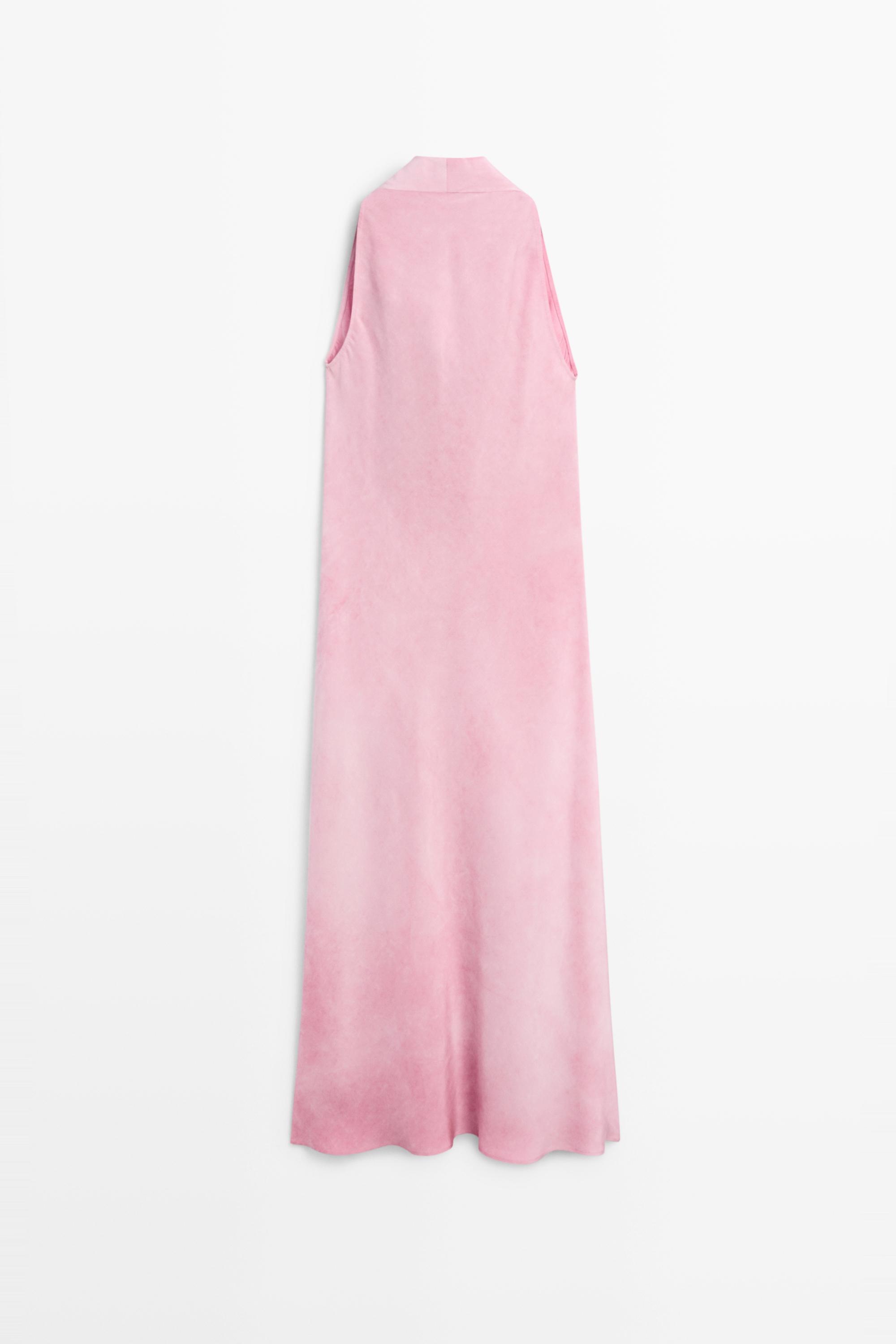 Robe midi fluide drapée
