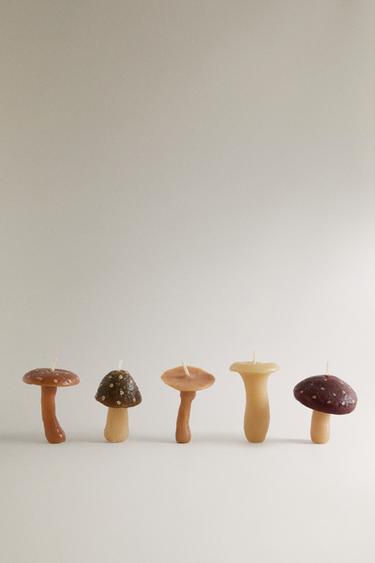 Zara PUMPKIN SPICE MUSHROOM SCENTED CANDLE SET (PACK OF 5) - Pumpkin - Image 0