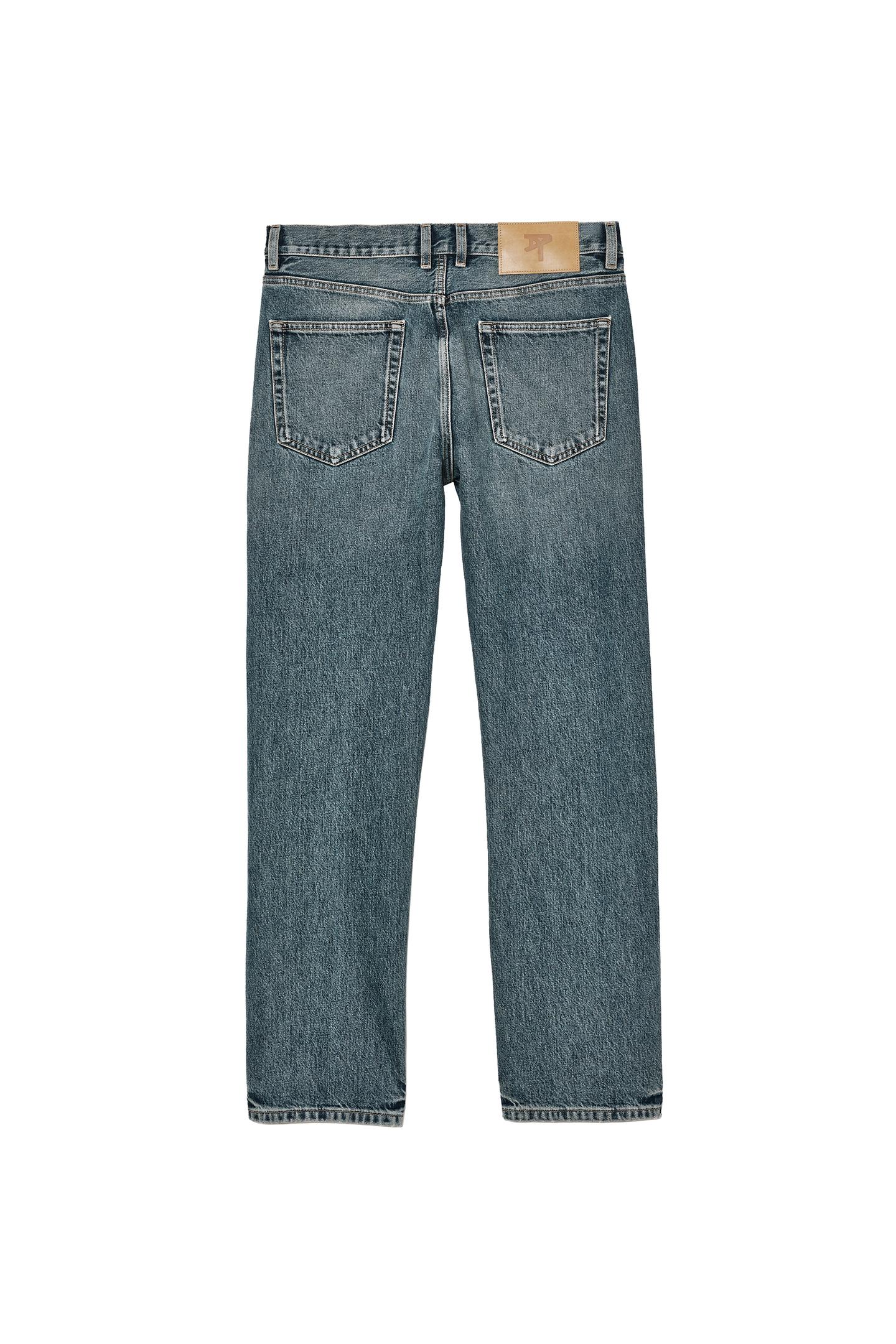 Мужские джинсы Zara Straight Fit, цвет: Синий — фото 4