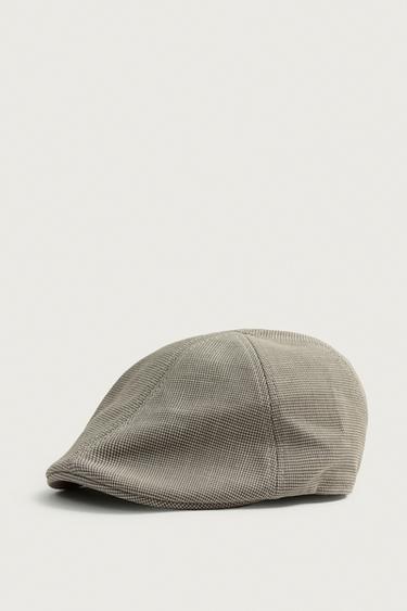 CHECK TEXTURE BERET - Beige by Zara