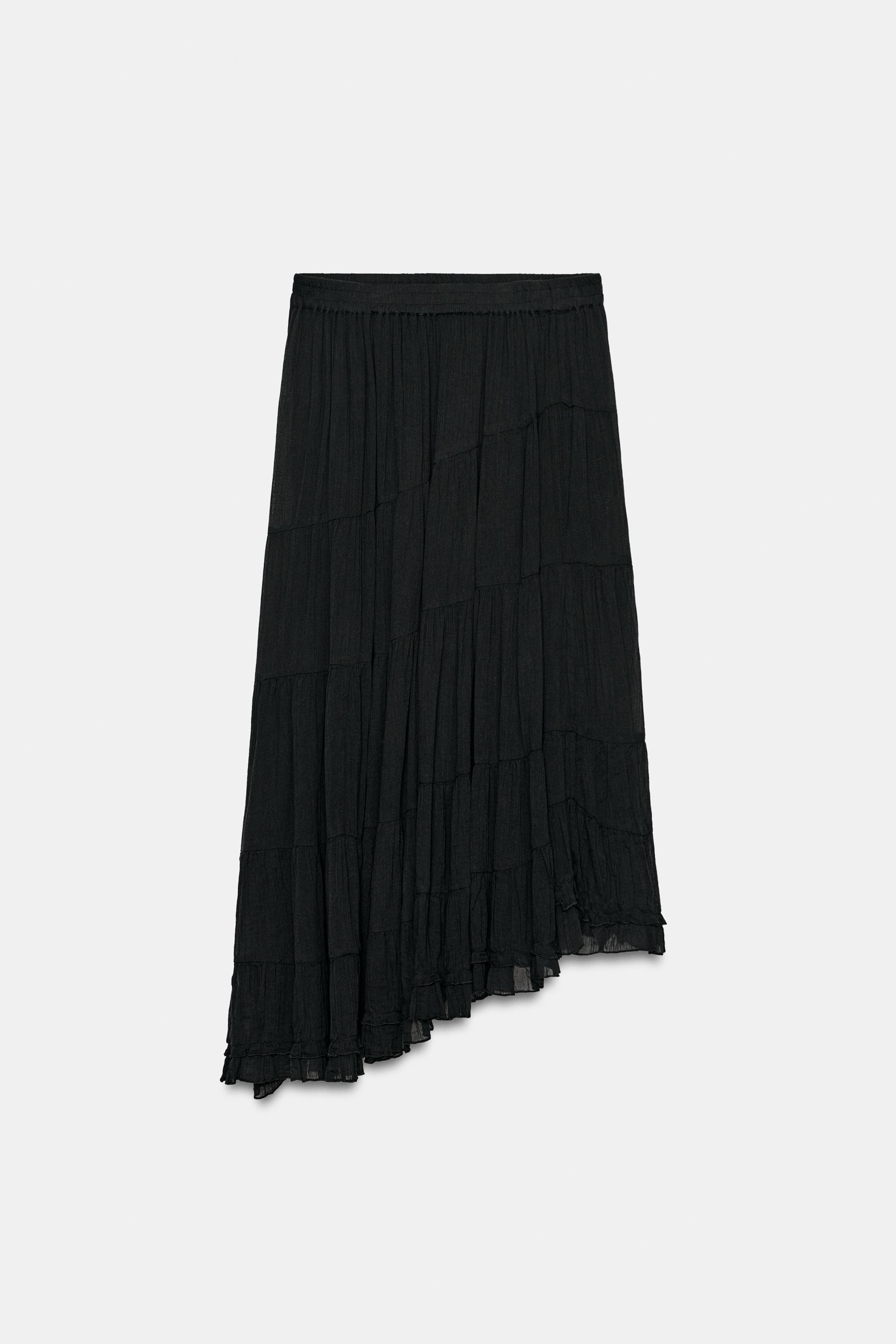 Zara Asimetrik Midi Etek görsel 6