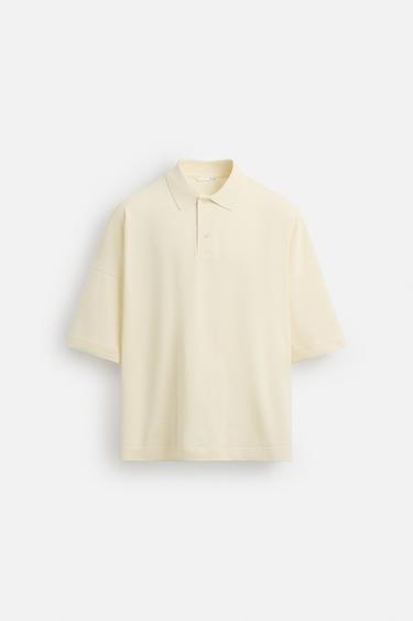 POLO RELAXED FIT - Amarillo claro de Zara - Imagen 0