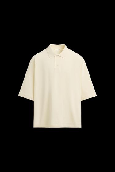 POLO RELAXED FIT - Amarillo claro de Zara - Imagen 0