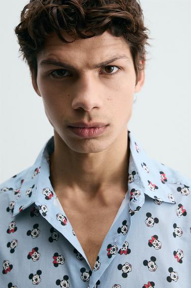 CHEMISE MINNIE + MICKEY MOUSE HARRY LAMBERT FOR ZARA X DISNEY - Bleu indigo de Zara - Image 4