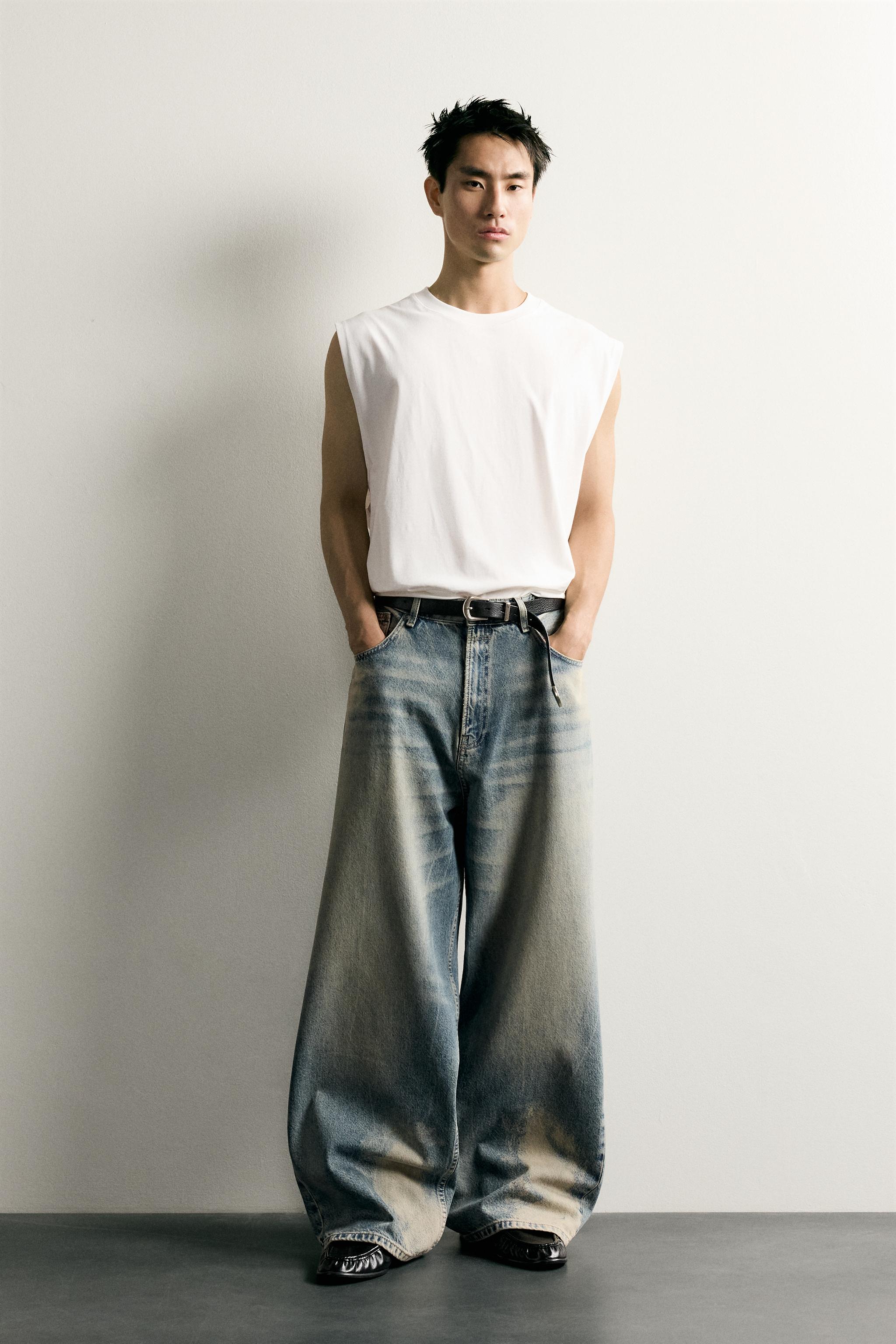 バギーフィットデニムパンツ - ミディアムブルー | ZARA Japan / 日本