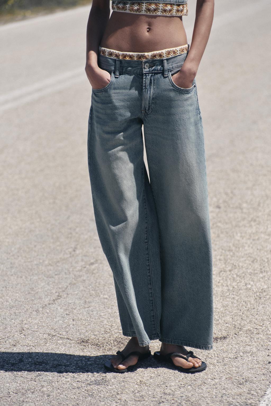 Z1975 LOOSE FIT MID-RISE CROCHET JEANS - image 3