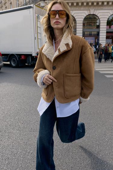 CAZADORA REVERSIBLE DOBLE FAZ - Tostado de Zara