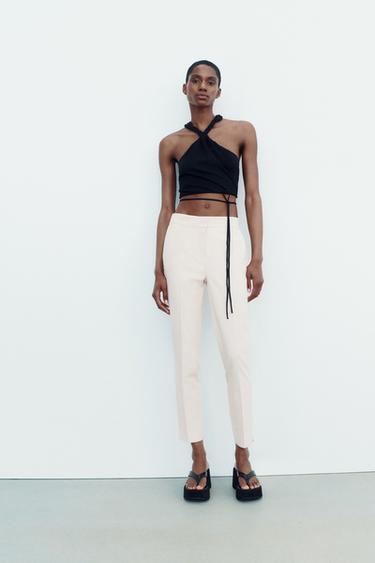 PANTALON DE JOGGING À TAILLE - Sable de Zara - Image 0
