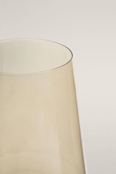CONICAL CRYSTALLINE WINE GLASS - Brown by Zara - Image 2