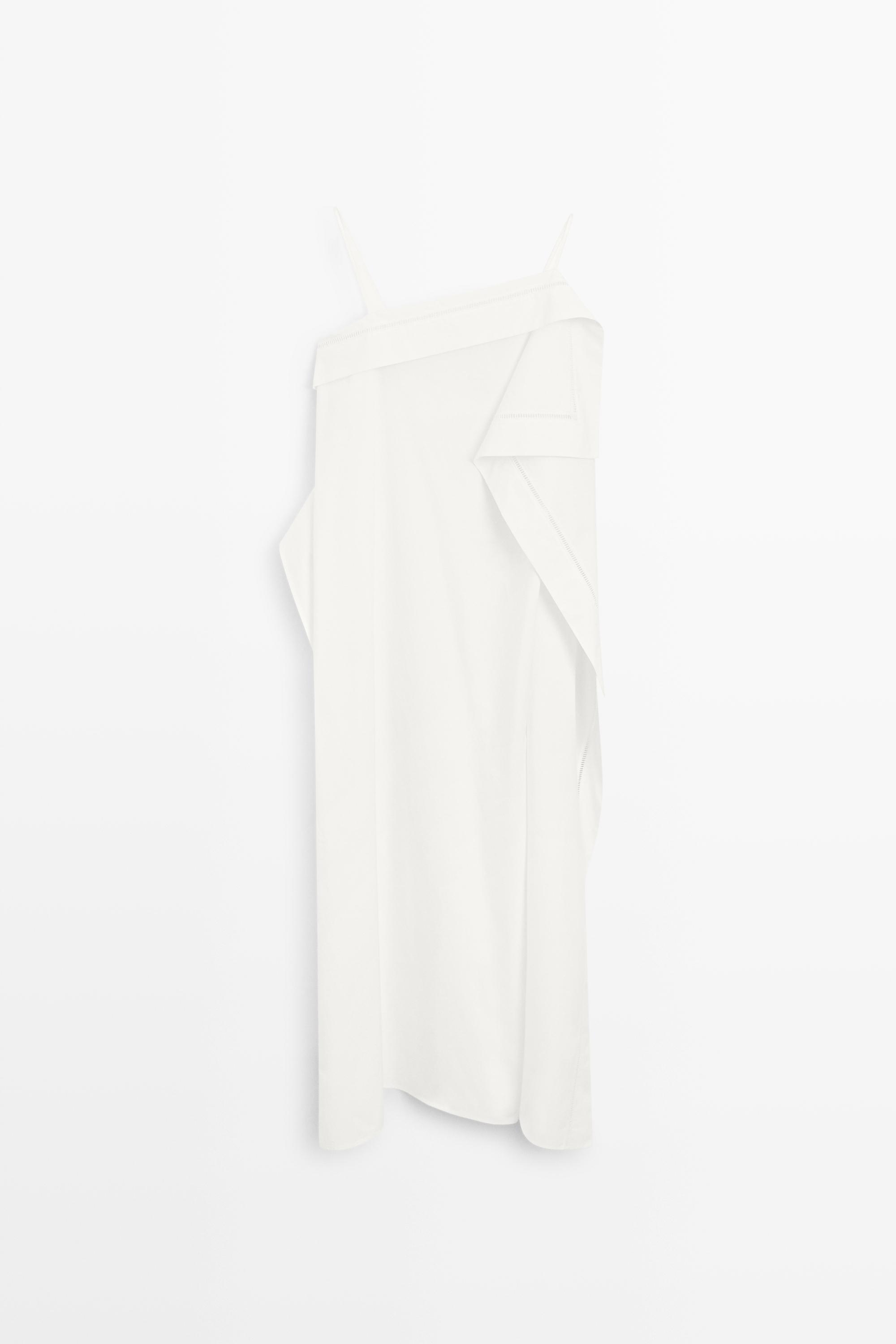 Asymmetric ruffle midi dress - STUDIO