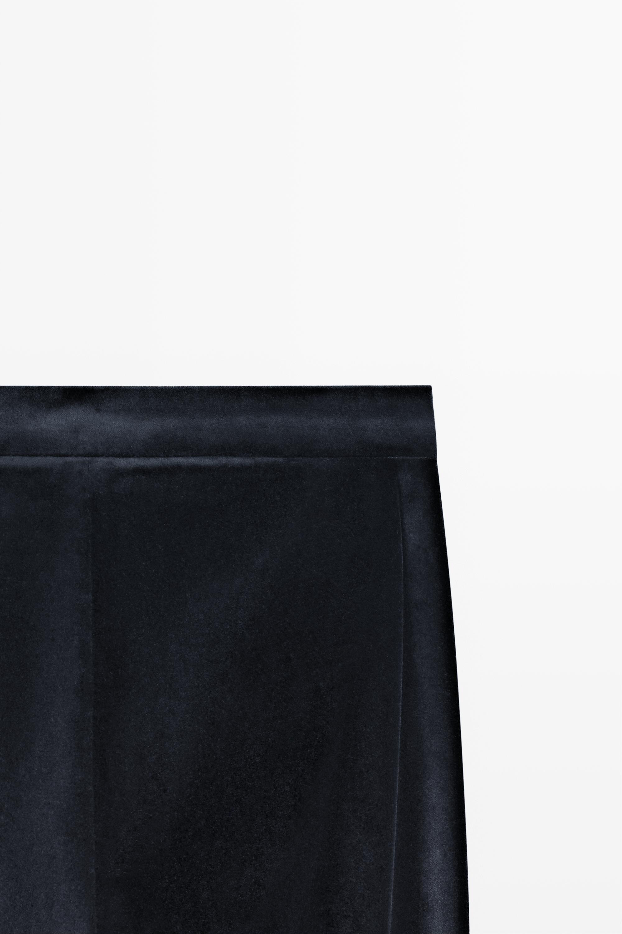 Velvet skinny flare fit pants