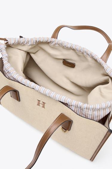 MAXI SHOPPER CANVAS - Écru de Zara - Image 4