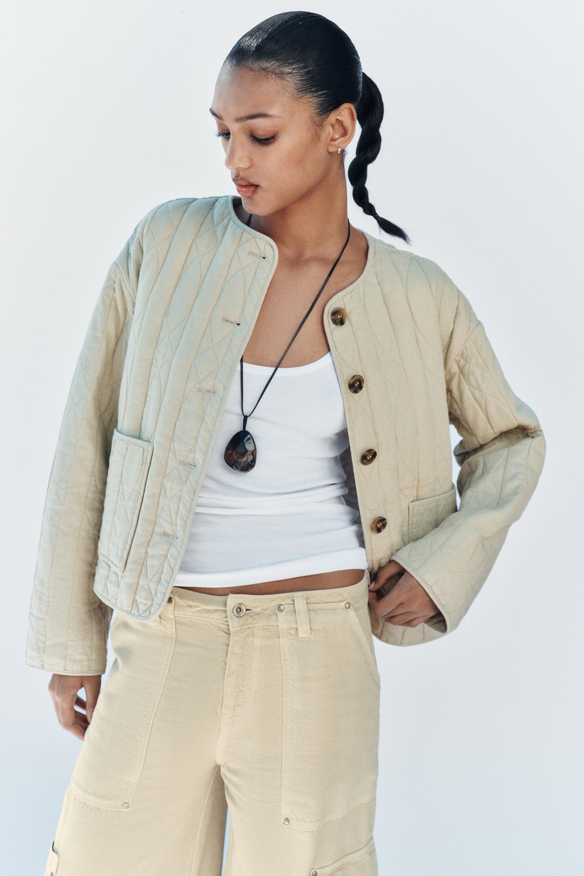 RUSTIC QUILTED LINEN JACKET