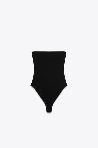 BODY BANDEAU STRETCH - Noir de Zara
