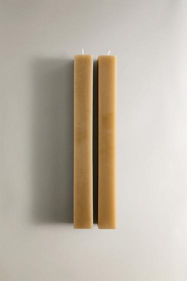 Zara SET OF SQUARED CANDLES (SET OF 2) - Green
