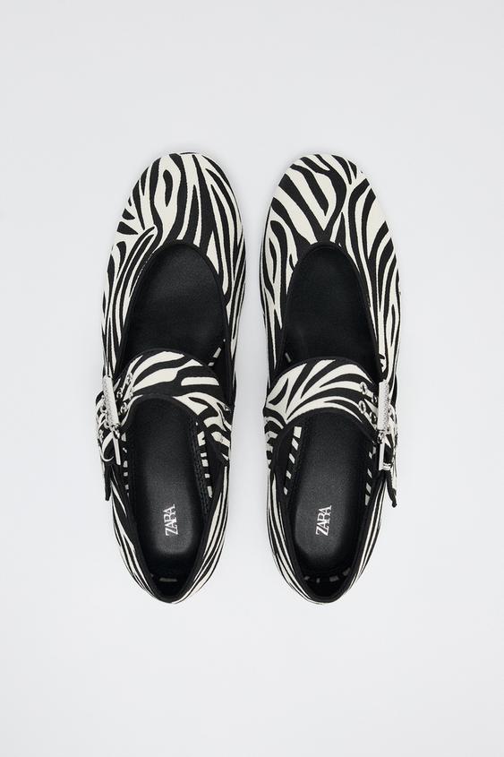 BALERÍNY S PŘEZKOU A ZVÍŘECÍM POTISKEM - Zebra od Zara - Obrázek 4