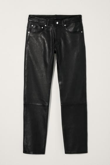 Zara LEATHER PANTS BOBBY GILLESPIE X ZARA - Black