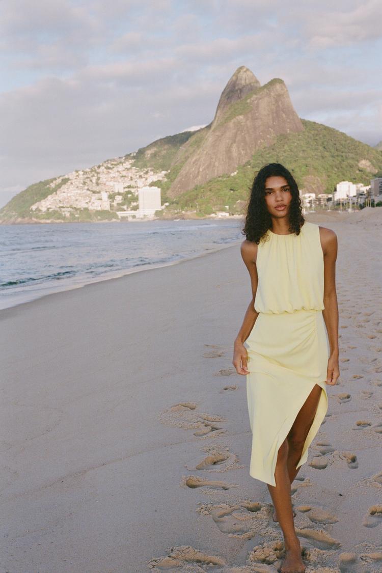 Satin Dress Zomerjurkjes Sale Zara Zara Nederland Overhemdjurk Met