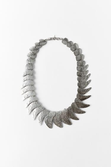 COLLAR PLACAS METÁLICAS LÁGRIMAS - Plata de Zara