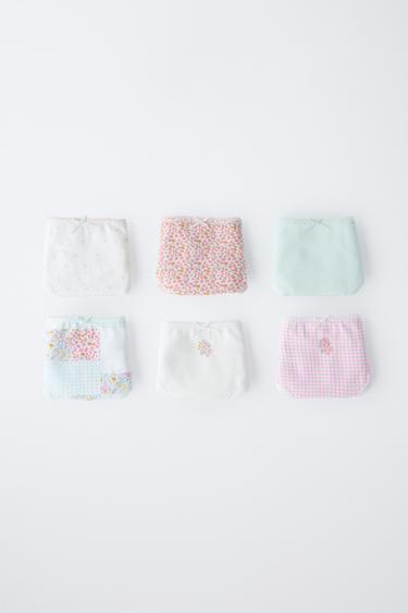 2-6 ANYS/ PAQUET DE SIS CALCETES PATCHWORK I FLORS RIB - Multicolor de Zara - Imatge 0