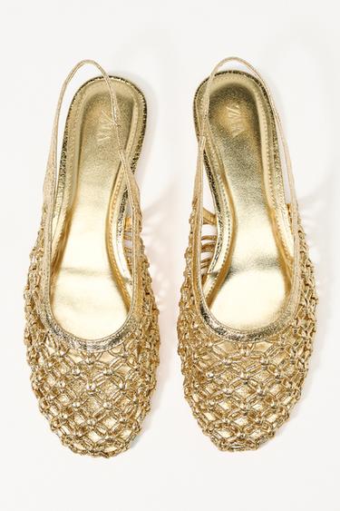 DESTALONADO TRENZADO EFECTO METALIZADO - Oro de Zara