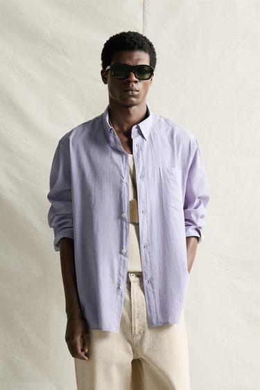 COTTON VOILE SHIRT — Lavender 2