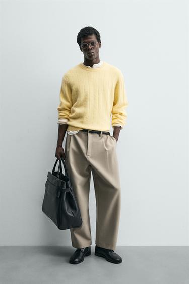 JERSEY REGULAR FIT MEZCLA LANA - Mantequilla de Zara - Imagen 0