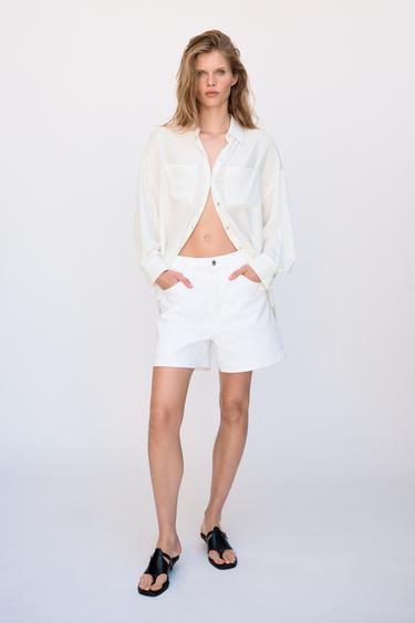 CAMISA OVERSIZE - Blanco de Zara